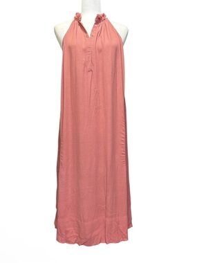 🆕Raquel Allegra Halter Maxi Dress in Coral Pink